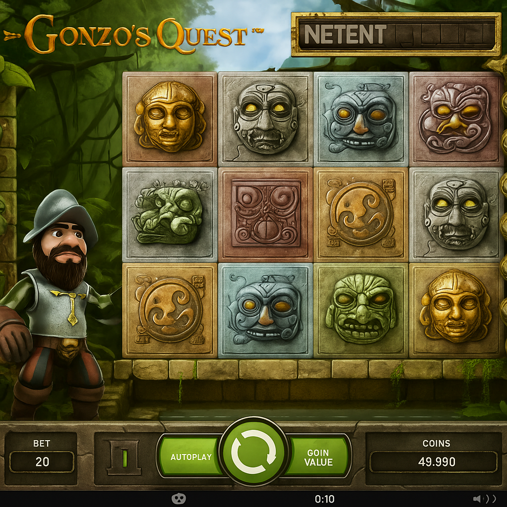 LibraBet - Gonzo's Quest Slot Game - NetEnt