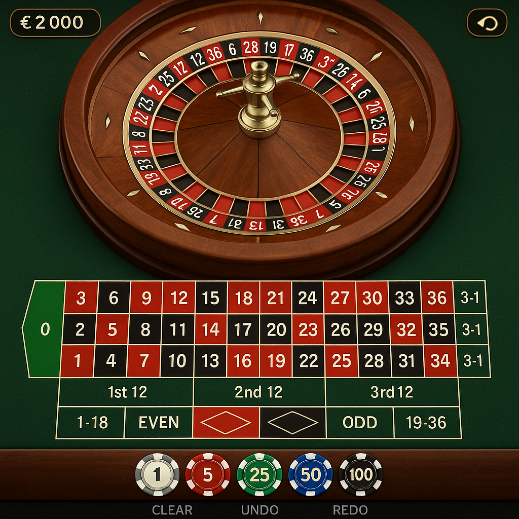 LibraBet - Roulette Européenne - Jeu de table classique